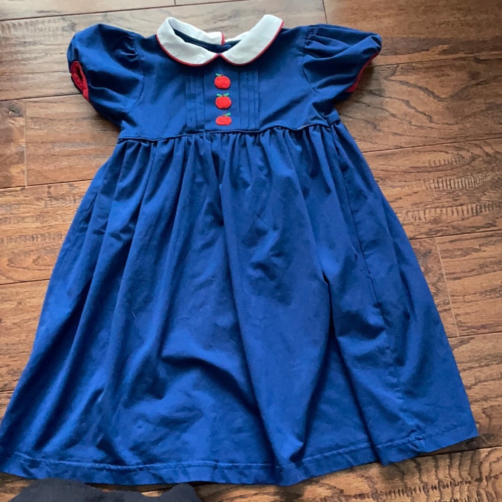 Back to School Knit Dress with Peter Pan Collar 4T